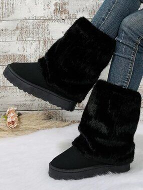 Round Toe Platform Boots
